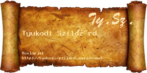 Tyukodi Szilárd névjegykártya
