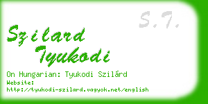 szilard tyukodi business card