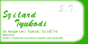 szilard tyukodi business card